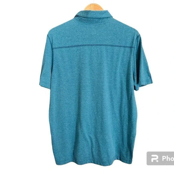 SwissTech short Sleeve Polo shirt. Baby Turquoise Heather Size Large - Picture 9 of 9